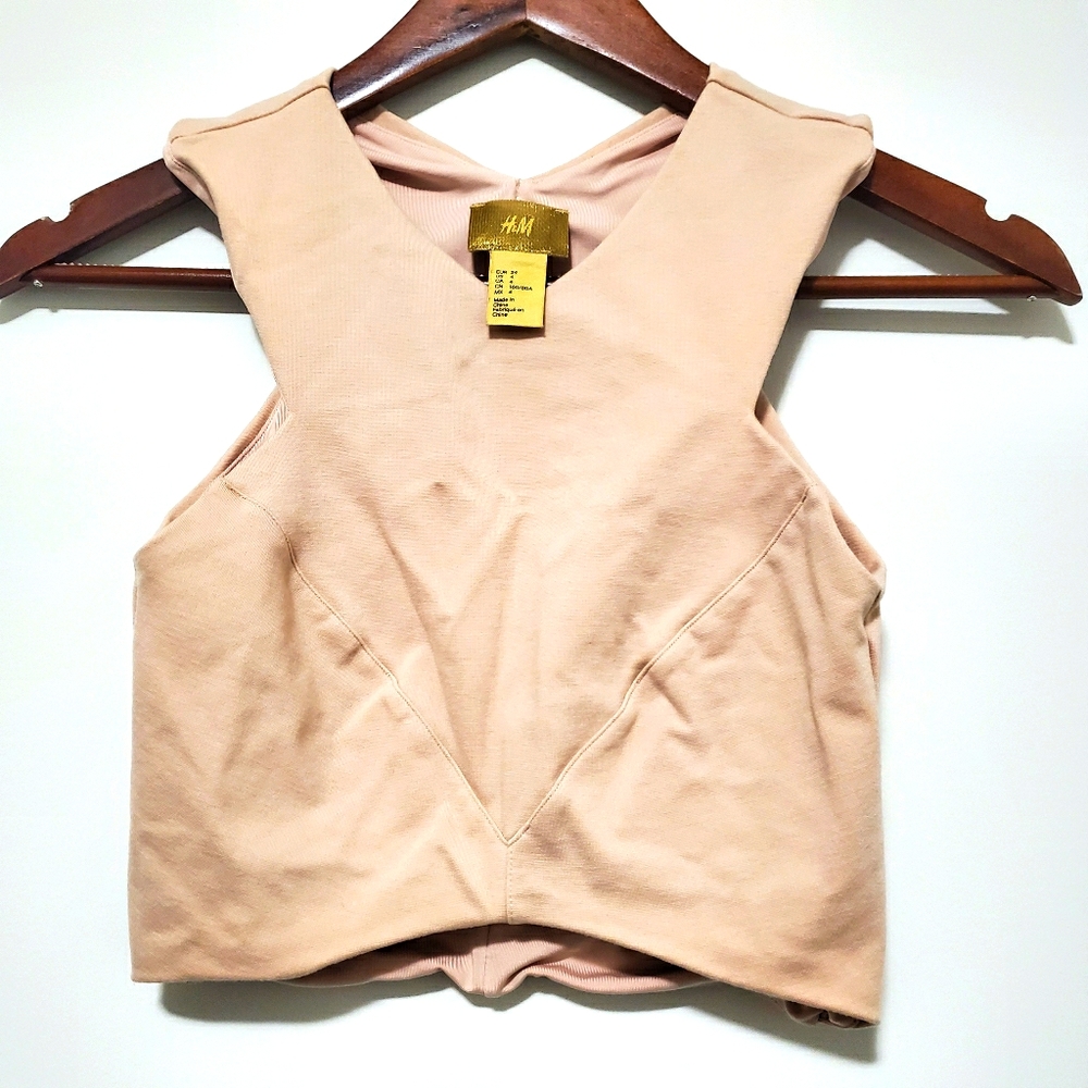 3/$25 H&M Halter Crop Top 4 Pinkish Brown/Beige